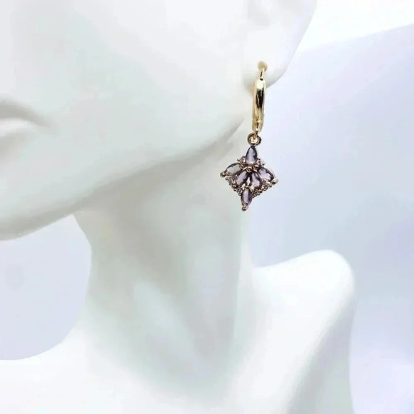 Drop Leaves Earrings Gold Plated - Picture 4 of 5
